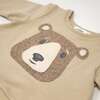 Teddy Face Applique Brooklyn Boxy, Oat - Sweatshirts - 2