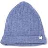 Wide Rib Sweater Knit Watchcap, Blue Heather - Hats - 1 - thumbnail