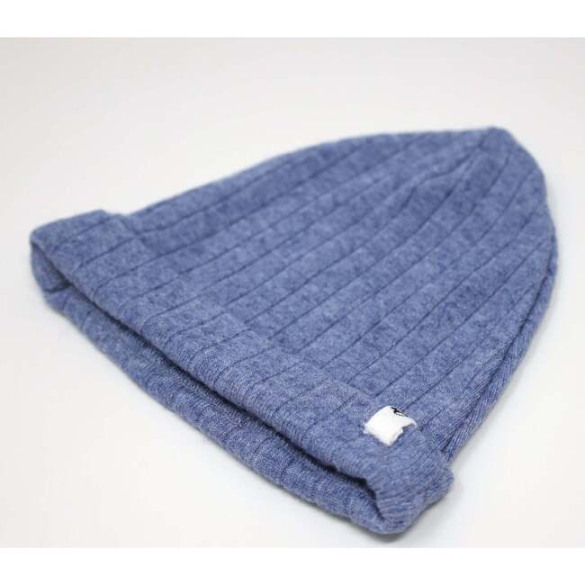 Wide Rib Sweater Knit Watchcap, Blue Heather - Hats - 2