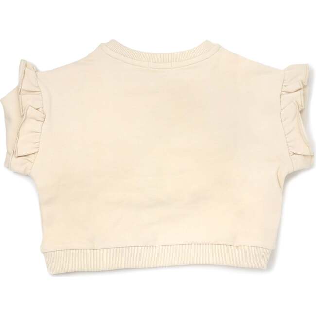 Quilted Bird Applique Millie Slouch, Vanilla - Sweatshirts - 2