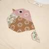 Quilted Bird Applique Millie Slouch, Vanilla - Sweatshirts - 3