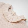 Ruffle Neck Cable Onesie, Vanilla - Onesies - 3
