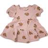 Rust Apples Print Honor Dress, Blush - Dresses - 1 - thumbnail