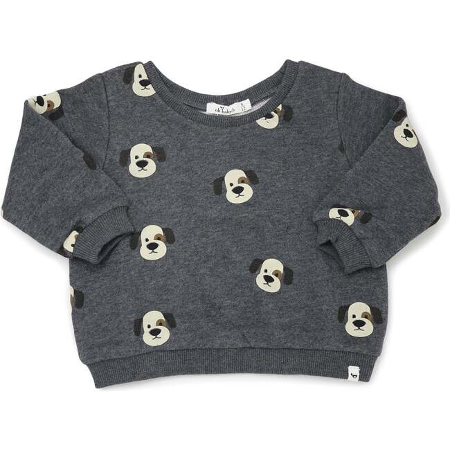 Puppy Faces Print Brooklyn Boxy, Charcoal Pepper