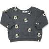 Puppy Faces Print Brooklyn Boxy, Charcoal Pepper - Sweatshirts - 1 - thumbnail