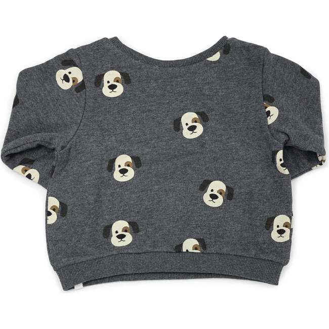 Puppy Faces Print Brooklyn Boxy, Charcoal Pepper - Sweatshirts - 2