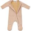 Mini Daisy Double Knit Zipper Footie, Blush - Footie Pajamas - 2