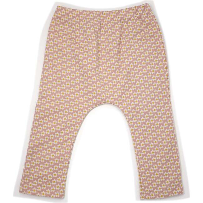 Mini Daisy Double Knit Millie Ruffle Pant, Blush Cream - Pants - 2