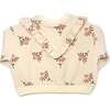 Cone Flowers Print V-Ruffle Slouch, Vanilla - Sweatshirts - 2