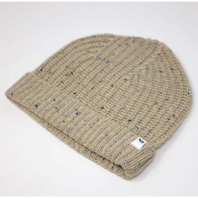 Knitted Watchcap, Oatmeal Confette - Hats - 2