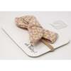 Mini Daisies Double Knit Tie Bow Nylon Headband, Blush Cream - Headbands - 2