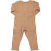 Cable Pocket Henley Two Piece Set, Latte - Mixed Apparel Set - 2