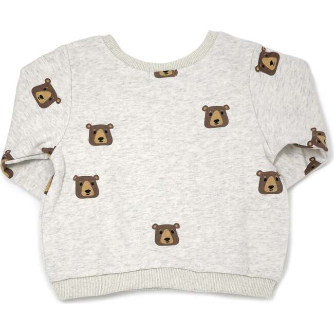 Brown Bear Faces Print Brooklyn Boxy, Oatmeal Healther - Sweatshirts - 2