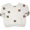 Brown Bear Faces Print Brooklyn Boxy, Oatmeal Healther - Sweatshirts - 2