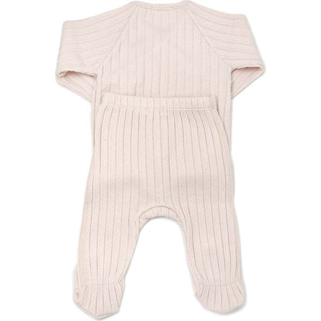 Cable Kimono Footies Two Piece Set, Vanilla - Mixed Apparel Set - 4