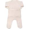 Cable Kimono Footies Two Piece Set, Vanilla - Mixed Apparel Set - 4