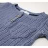 Cable Pocket Henley Two Piece Set, Denim - Mixed Apparel Set - 3