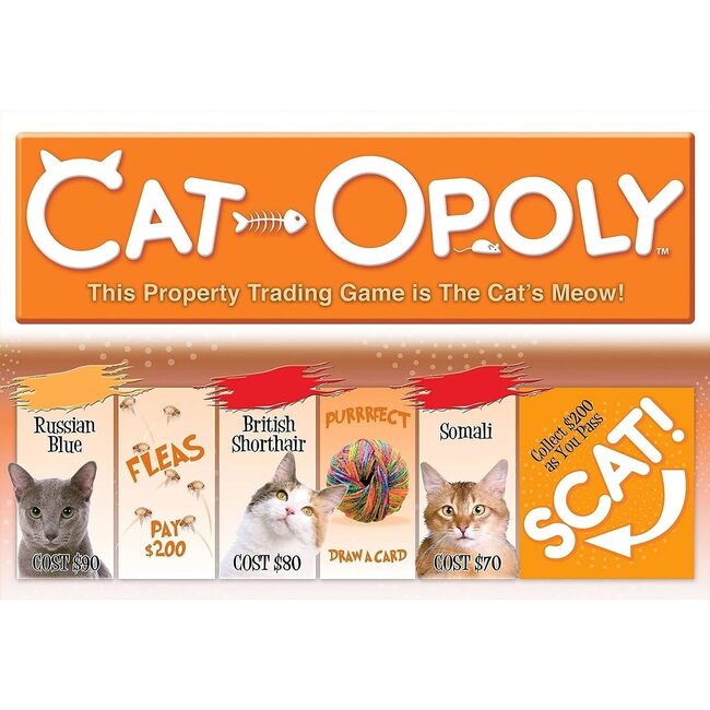 Late for the Sky Cat-Opoly Board Game