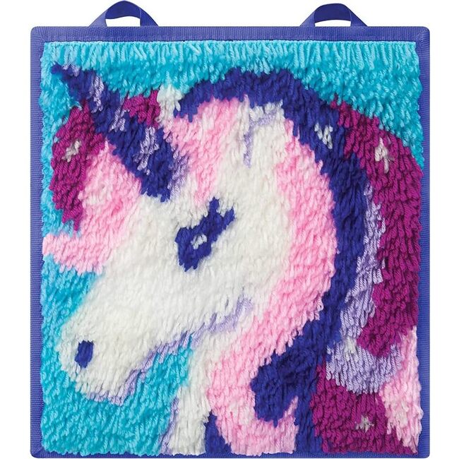 LatchKits - The Classic Latch Hook Craft Kit - Create Your Own Unicorn Mini Rug - Activities - 3