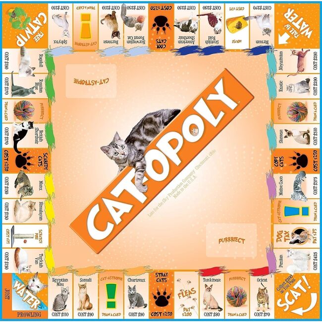 Late for the Sky Cat-Opoly Board Game - Board Games - 3