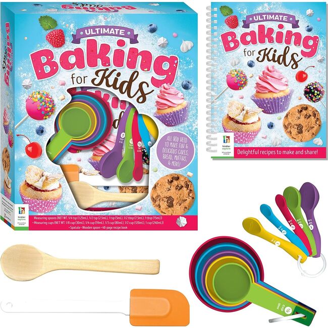 Ultimate Baking for Kids Activity Kit w/ Cookbook, Measuring Spoons, & Measuring Cups