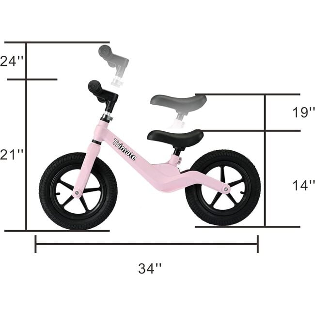 Trimate Toddler Balance Bike, Pink - Bikes - 3