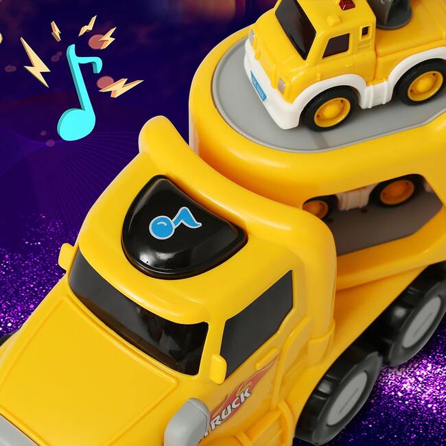 Trimate Toy Truck 7 Pack (Dump Truck, A Mixed Truck, Two Cranes Trucks, A Drill Excavator Truck and An Excavator Truck) - Transportation - 4