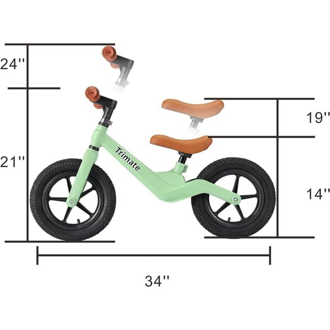 Trimate Toddler Balance Bike, Green - Bikes - 4