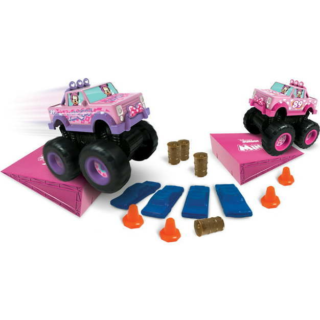 Minnie 18 Piece Off-Road Monster Truck Playset, Friction Powered Vehicles