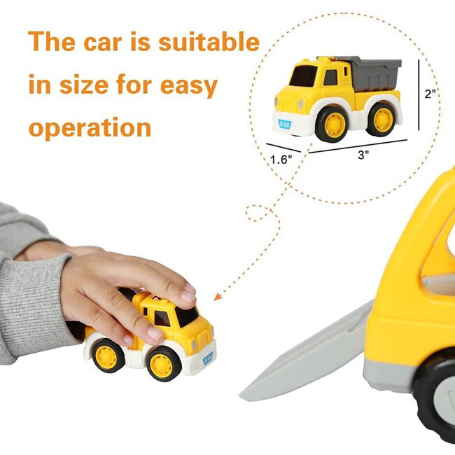 Trimate Toy Truck 7 Pack (Dump Truck, A Mixed Truck, Two Cranes Trucks, A Drill Excavator Truck and An Excavator Truck) - Transportation - 6