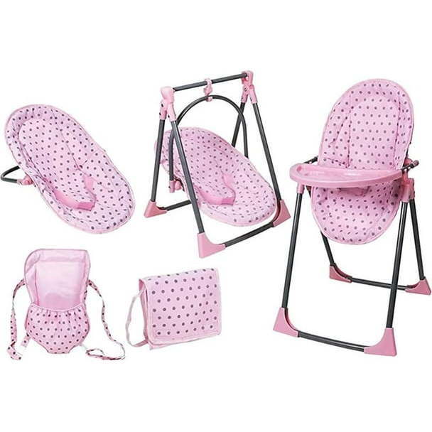 Lissi Baby Doll 6-in-1 Convertible Highchair Play Set Doll Accessory