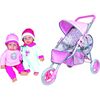 Lissi 11" Twin Baby Dolls with Twin Jogger Stroller - Dolls - 1 - thumbnail