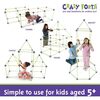 Crazy Forts! 69 Piece Buildable Indoor/Outdoor Play Fort Playset - Play Tents - 4