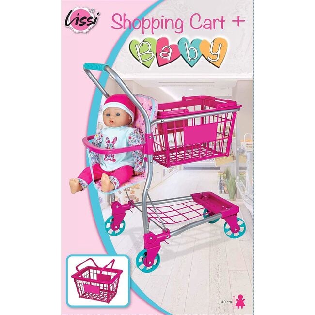 Lissi Baby Doll Shopping Cart w/ 16 inch Baby Doll - Dolls - 4