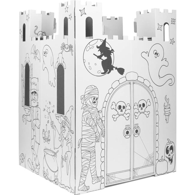 Cardboard Coloring Playhouse Haunted Castle