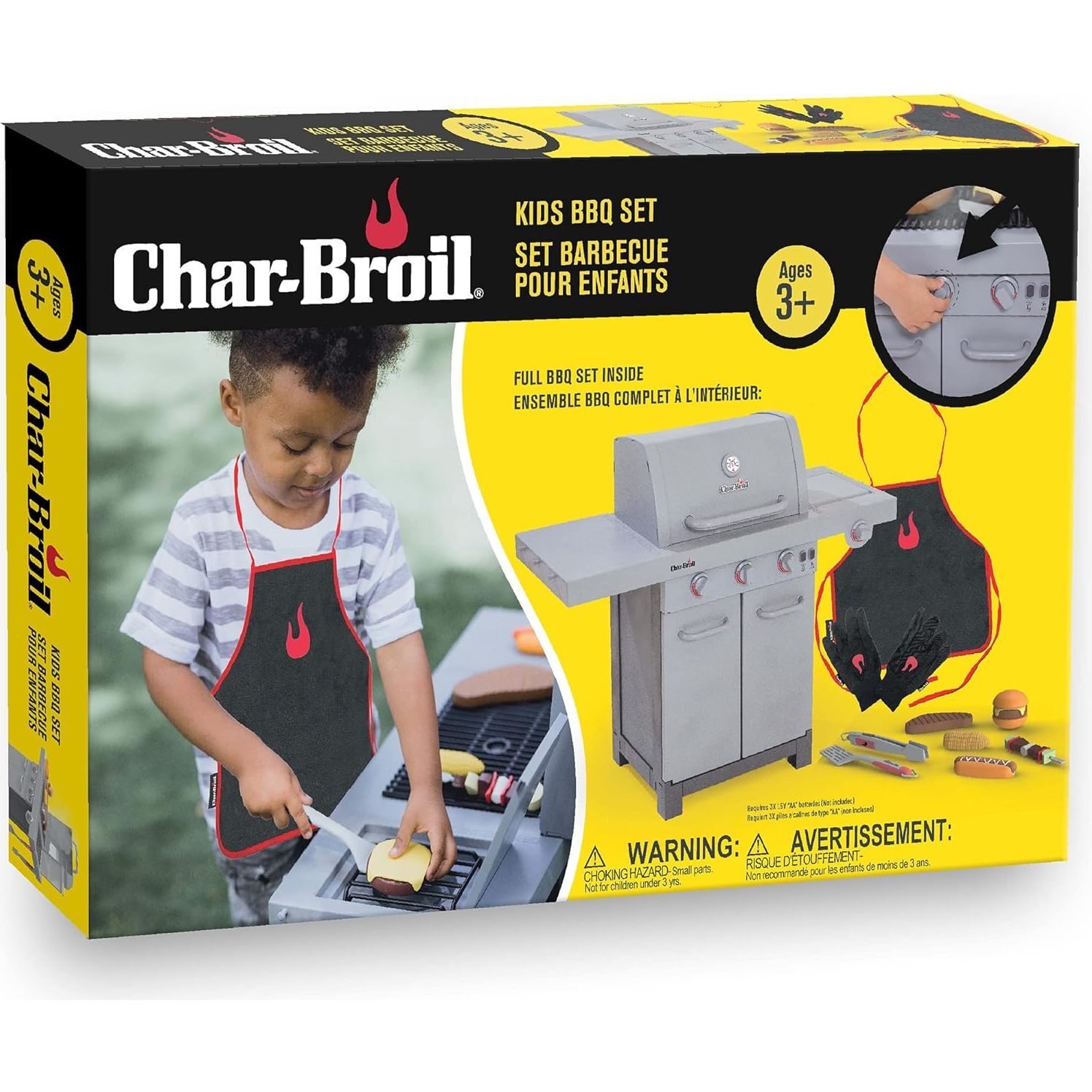 Char Broil kids BBQ Pretend Play Set w Realistic Steam Lights and Sounds and BBQ Accessories Play Kitchens Maisonette