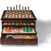 Craftsman Deluxe Wooden Game House w/ Chess, Checkers, Backgammon, Mancala, Snakes & Ladders, Chinese Checkers and more - Board Games - 2