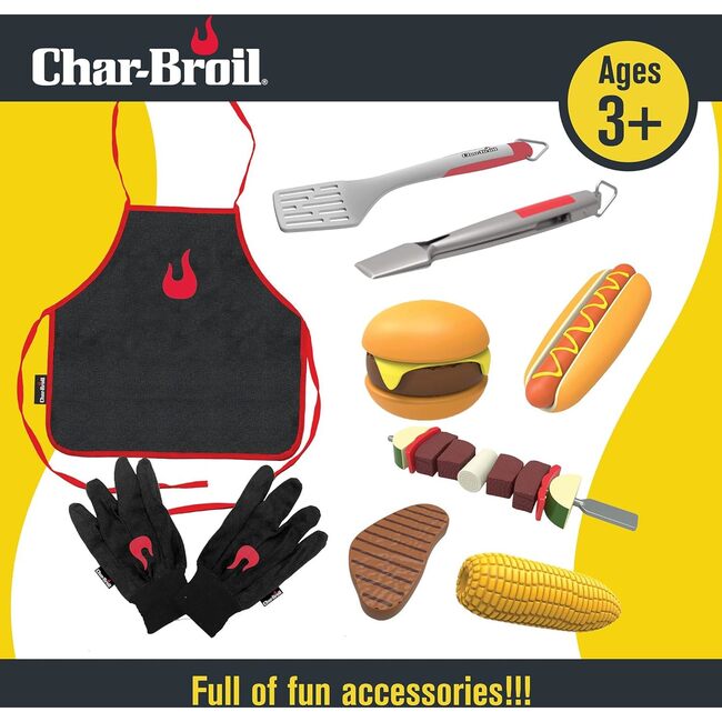 Char-Broil kids BBQ Pretend Play Set w/ Realistic Steam, Lights and Sounds and BBQ Accessories - Play Kitchens - 3