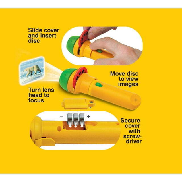 Brainstorm Toy Animal Flashlight and Projector w/ 24 Animal Images - STEM Toy - STEM Toys - 3