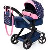 Bayer Design Dolls: Pram w/ Shoulder Bag - Blue, Pink, Stars - Doll Accessories - 1 - thumbnail