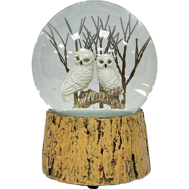 Ashfield & Harkness Snowy Owls Decorative Snow Globe