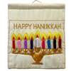 Happy Hanukkah Ivory Menorah Jewish Wall Hanging - Wall Décor - 1 - thumbnail