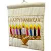 Happy Hanukkah Ivory Menorah Jewish Wall Hanging - Wall Décor - 3