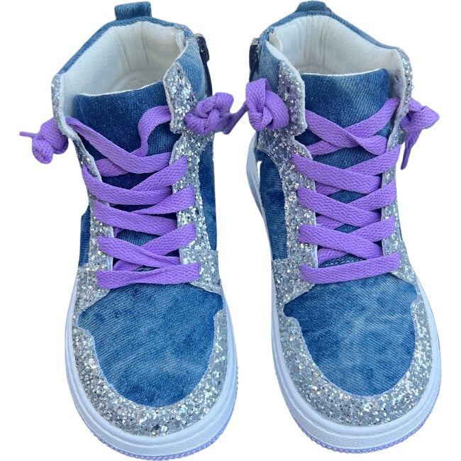 Skye High Top Denim Sneaker, Blue - Sneakers - 5