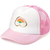 Rainbow Patch Trucker Hat, Pink - Hats - 1 - thumbnail