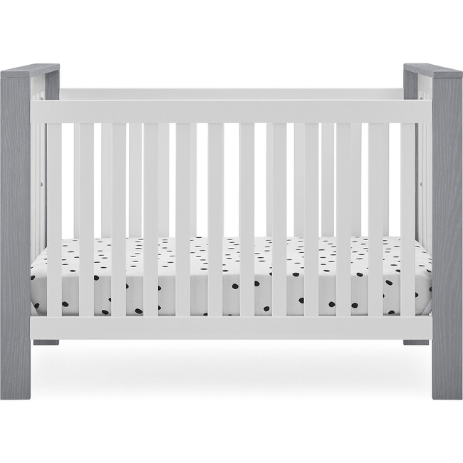 Miles 4-In-1 Convertible Crib, Grey & White