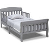 Canton Wood Toddler Bed With Guardrails, Grey - Beds - 1 - thumbnail