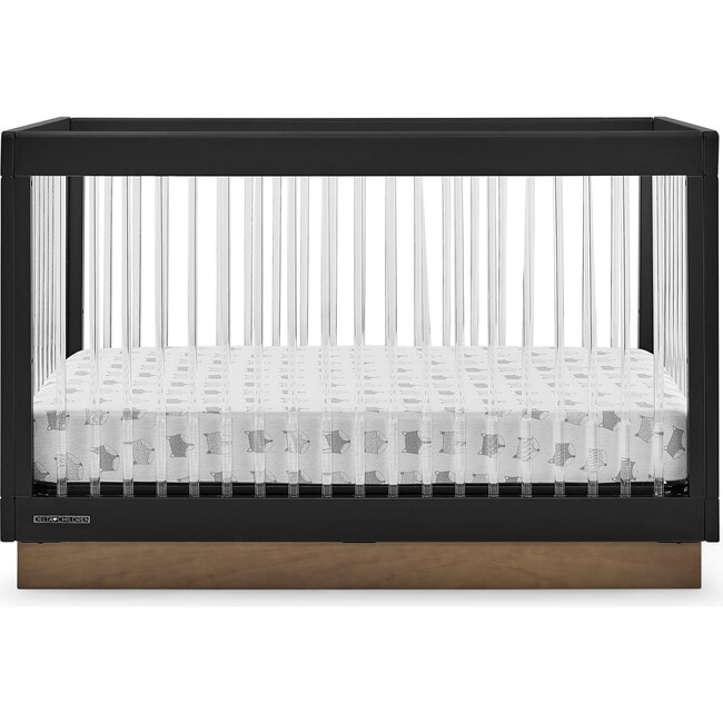 James Acrylic 4-In-1 Convertible Crib, Grey