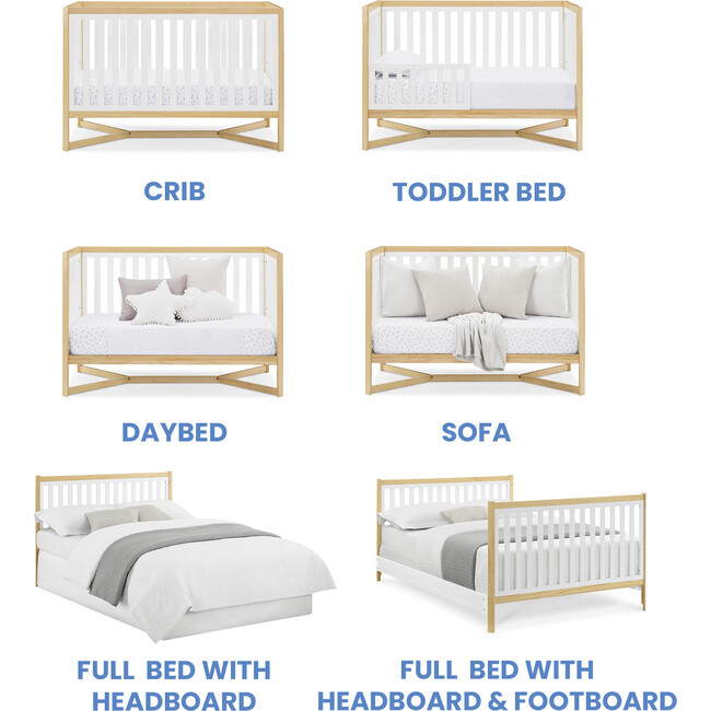Tribeca 4-In-1 Baby Convertible Crib, Natural - Cribs - 2