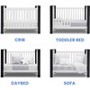 Miles 4-In-1 Convertible Crib, Dark Grey & White - Cribs - 2